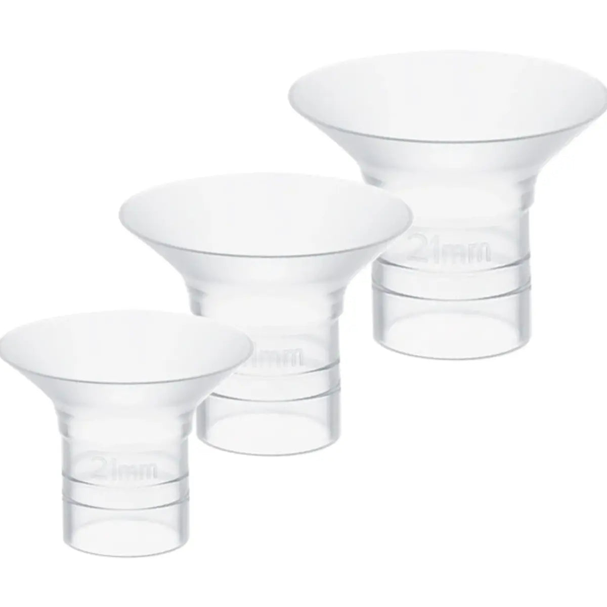 Silicone borstschildverkleiner geplaatst in een Medela 24mm borstschild.