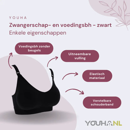 Comfortabele beige Youha voedingsbeha met kenmerken